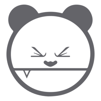 Mad Panda Decal (Grey)